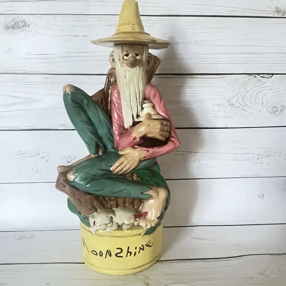 Stitzel-Weller Distillery Vintage 1969 Hillbilly Ceramic Decanter Barware Empty